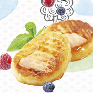 Сырники со сгущенкой и ягодами